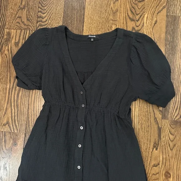 Madewell Lightspun Tiered Button Front Midi Dress - Picture 7 of 9